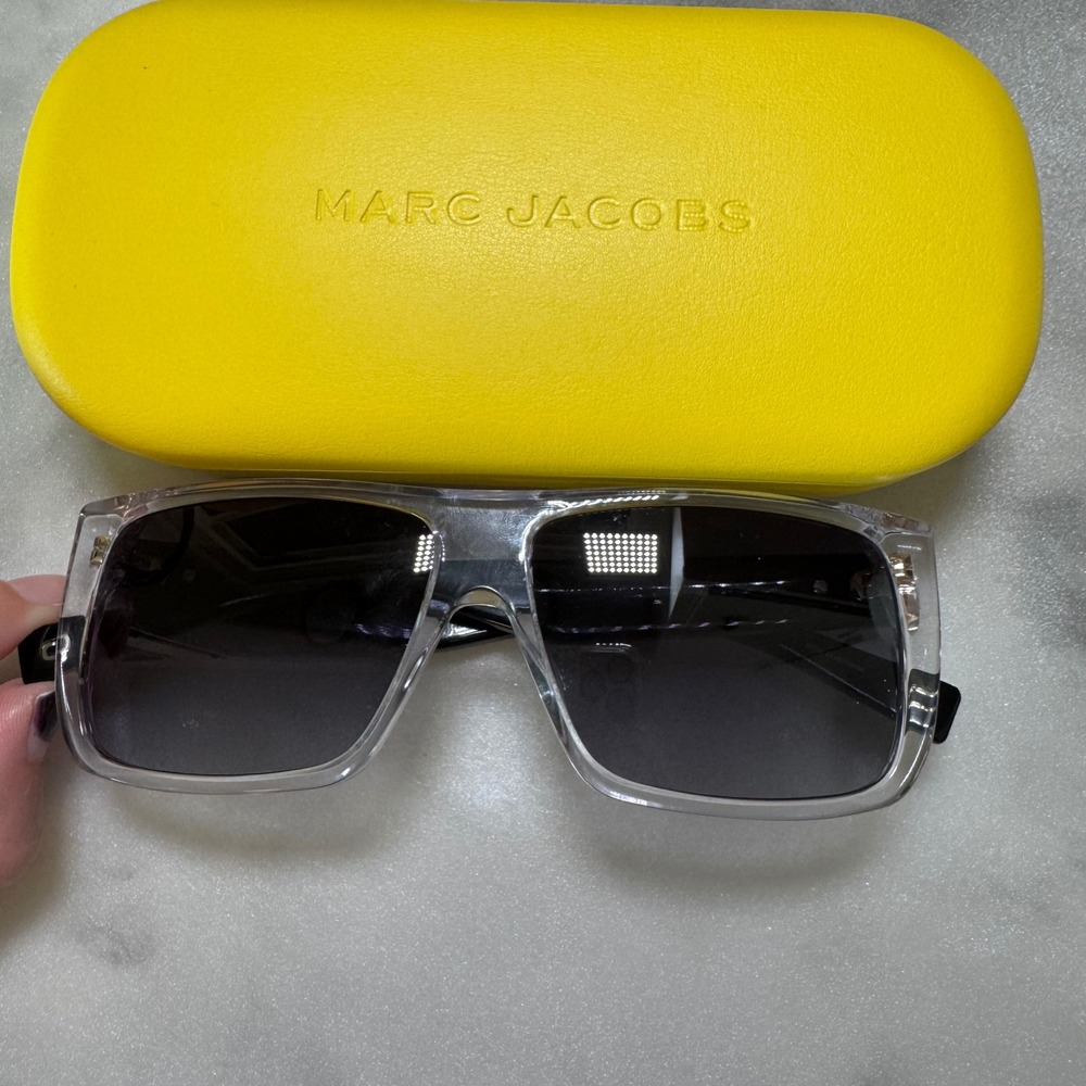 Marc Jacobs Sunglasses Square Clear Frame Designer Eyewear Fashion